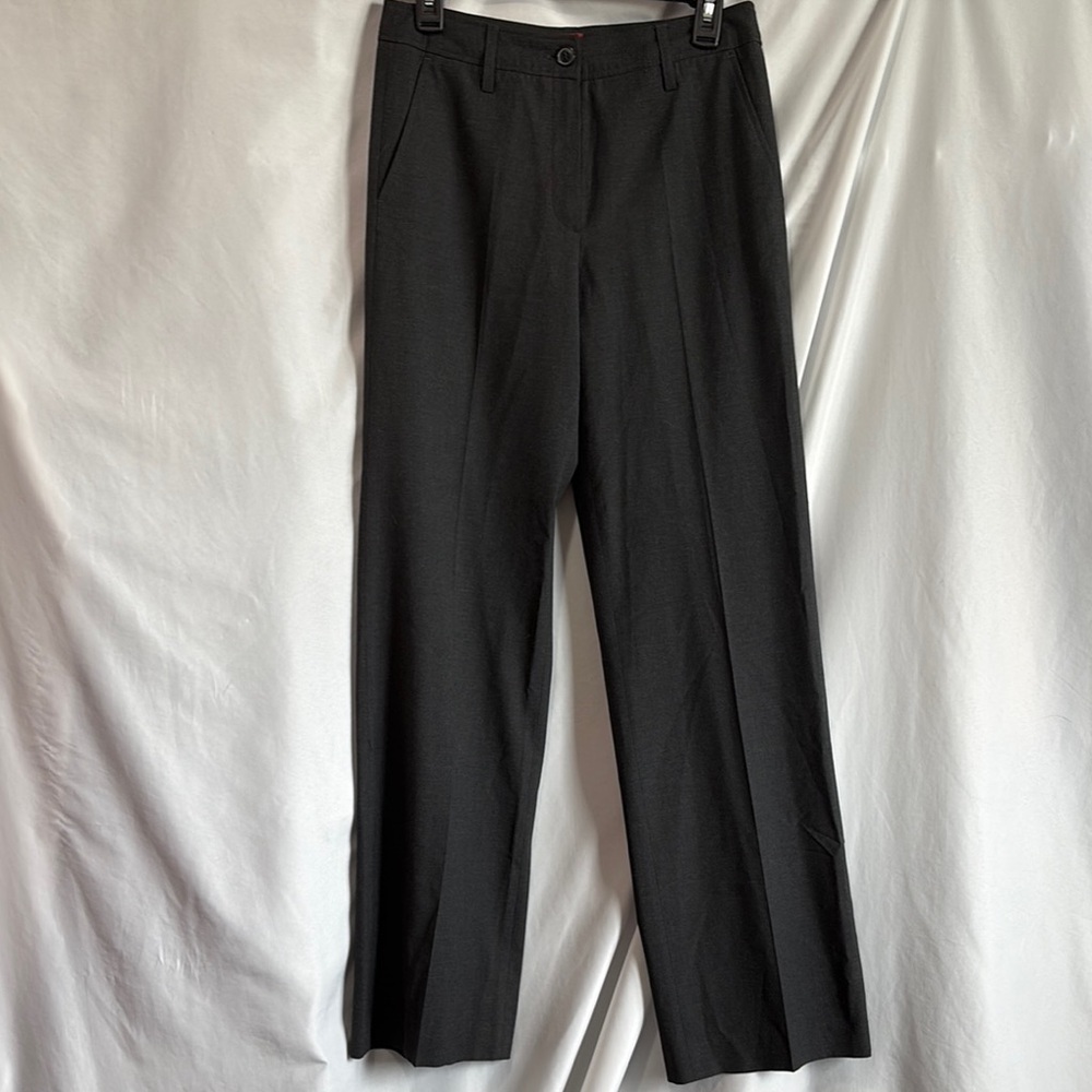 Black Straight Leg Formal Pants with Tailored Silhouette